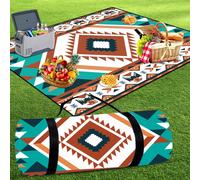 loc-Couverture Pique Nique 200X200Cm-Grande Tapis Pique Nique Imperméable Et Isolante,Nappe Pique Nique Pliante Avec Poignée De Transport,Picnic Blanket Pour Jardin,Camping,Plage