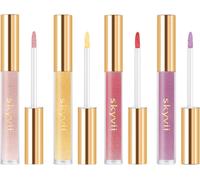 Loc-Ensemble De 4 Rouges À Lèvres Liquides Shimmer Mirror,Ensemble De Brillants À Lèvres Hydratants,Ensemble De Repulpeurs De Lèvres Hydratants Superposables