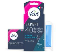 Loc-Expert-40 Bandes De Cire Froide Visage-Peaux Sensibles-Finition Parfaite-Epilation Longue Durée