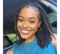 Loc Extension Human Hair 0.2cm Width 4 Inch 100 Strands Natural Black Full Handmade Permanent Locs Can Be Dyed and Bleached for Women Men Kids Dreadlock Extensions Real Human Hair