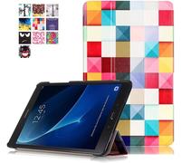 Loc-Galaxy Tab A 10 Pouces Étui Case - Housse De Protection Smart Cover Case Coque En Cuir Flip Etui Pour Samsung Galaxy Tab A 10.1 Pouces T580n / T585n (2016 Version),Cube Coloré