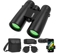 Loc-Jumelles Compactes 10 X 42 Pour Observation Des Oiseaux Avec Adaptateur De Téléphone Portable Pour L'Observation Des Oiseaux, Les Voyages, Le Paysage, Le Ciel Étoilé, La Chasse, Les Concerts