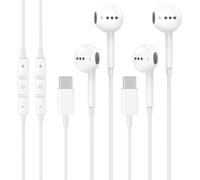 Loc-Lot De 2 Écouteurs Usb C Pour Iphone 16/15,Écouteurs Type C Avec Microphone Et Télécommande,Écouteurs Filaires Antibruit Usb C Pour Iphone 16/15 Pro Max,Ipad Pro,Galaxy S25/S24 Ultra,Pixel 9/8/7