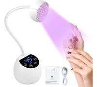 Loc-Mini Lampe Uv Ongles,Portable Sèche-Ongles Avec Capteur Automatique Intelligent Et 4 Modes De Minuterie,Lampe Uv Led 36w Pour Ongles En Gel,Séchoir À Ongles Séchage Rapide Pour Maison Et Salon