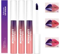 Loc-Peel Off Lip Liner Stain,Rouge À Lèvres Longue Tenue Hautement Pigmenté,Liner À Lèvres Résistant À L'eau,Liner À Lèvres Au Fini Mat(A,3 Colors/Set)