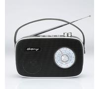 Loc-Radio Style Rétro Am/Fm,Bt V5.0,Lecteur Usb Et Carte Micro Sd,3W Rms,Aux In Et Pr Casque. Adaptateur Ou Port Usb-C,Noir