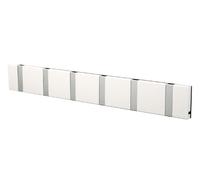 Loca Porte-Manteaux à 6 Crochets-Blanc - 60 cm
