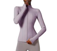 Locachy Veste de sport pour femme avec poches et fermeture éclair intégrale, Medium