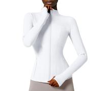 Locachy Veste de sport pour femme avec poches et fermeture éclair intégrale, Medium