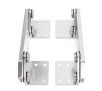 Locadence 1 Paire de Charnière de Montage de Siège de Bateau, Charnière de Siège Pliante Anti Pincement en Alliage d'Aluminium à Double Pivot pour Bateau Ponton de Yacht