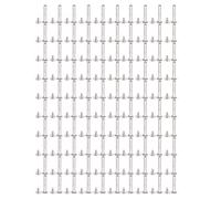 Locadence 100 Ensembles Rivets Vis Cuir, Boutons Vis Reliure Acier Inoxydable, Rivets Goujons Métalliques Multifonctionnels pour Albums Photos, Calendriers (3,5 * 22 * 7mm)