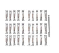 LOCADENCE 30 Pcs 5in Rapide Vis Gouttière Cintres, Alliage D'Aluminium Pluie Gouttière Supports de Fixation avec 6 Pouces Forets pour Droite à Angle Eaves Conseil