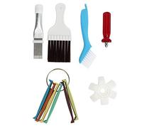 Locadence 6Pcs Nettoyeur d'Ailerons de Climatiseur, Peigne à Ailettes Lisseur d'Ailerons Brosse Ronde Kit d'Outils de Nettoyage pour Nettoyer et Réparer Les Climatiseurs