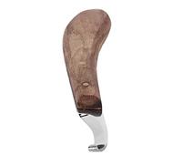 Locadence 8,6 Pouces de Sabot à Maréchaume, Couteau de Sabot à Main Gauche Ergonomique avec Lame en Acier en Carbone Fin Incurvé pour Les Petits Chevaux de Ferme et Réguliers