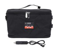 Locadence Boîte à Lunch Électrique 12V pour Chauffe Plats de Voiture, 11,81 X 5,91 X 6,3 Pouces Température Réglable Multifonctionnelle Portable Boîte Lunch Chauffante pour Camping