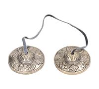 LOCADENCE Cloches Cymbale Tingsha Tibétaines, Cloches Carillon Méditation Fabriquées Main 2,6 Pouces, Instrument Percussion pour Pleine Conscience, Méditation Yoga, Guérison Sonore