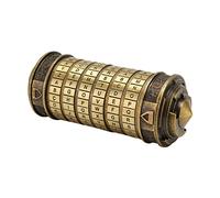 Locadence Cryptex Lock, Boîte Puzzle Décorative Classique Alliage Zinc, Serrure Mot Passe avec Compartiments Cachés pour Billets, Papier Monnaie, Bagues, Bijoux