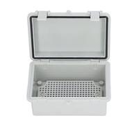 LOCADENCE Electrical Box, Insulated Outdoor Junction Box, Project Electric Box with Hinged Cover Plastic Clip for DIY Electrical Project Grey