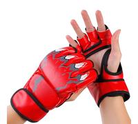 LOCADENCE Half Finger Boxing Fight Gloves, Open Palms Breathable Punch Sag Training Gants avec Bracelet Poignet Réglable pour les Amateurs de Sport (Pourrir)