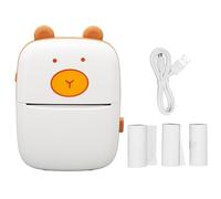 Locadence Mini Imprimante Thermique Rechargeable 203 DPI avec 3 Rouleaux de Papier d'impression, Imprimante Portable sans Fil pour Imprimer des Images, des Photos, des Mémos, des