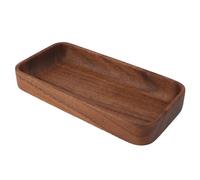 LOCADENCE Salad Bowls, Bol de Service Multifonctionnel en Bois, Plat de Service Portable pour la Cuisine à Domicile, Pique Niques, Fêtes, Rassemblements Extérieurs (Rectangle (12 x 10 x 1,5 cm / 4,72