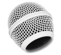 LOCADENCE Tête de microphone de remplacement, tête de grille de microphone en maille avec pare-brise en mousse pour SM58S SM58LC BETA58 BETA58A SA M30 SV100 UT2 PGX24 (Blanc)
