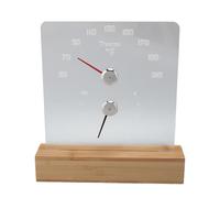 Locadence Thermomètre Sauna, 2 sur 1 Thermomètre Indépendant Hygromètre, Moniteur de Température d'Humidité Intérieure avec Base en Bois pour Les Salles de Sauna (Fahrenheit 50 ℉ -210 ℉)