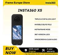 【LOCAL+】Caméra d'action Insta360 X5 360° ° Objectif d'appareil photo sportif étanche 8K 30Fps 360 ° Caméra sportive ultra haute définition pour tournage vidéo, nouvelle X5 Black