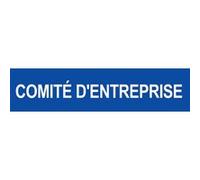 Local comité d'entreprise bleu (15x3.5cm) - Sticker/autocollant G