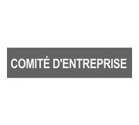Local comité d'entreprise gris (29x7cm) - Sticker/autocollant G