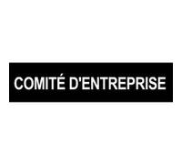 Local comité d'entreprise noir (29x7cm) - Sticker/autocollant G