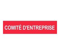Local comité d'entreprise rouge (15x3.5cm) - Sticker/autocollant Rouge G