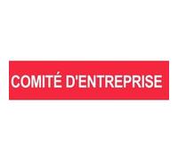 Local comité d'entreprise rouge (29x7cm) - Sticker/autocollant G