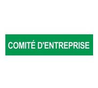 Local comité d'entreprise vert (15x3.5cm) - Sticker/autocollant Vert G
