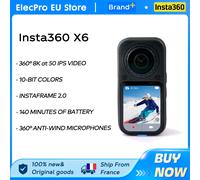 【LOCAL+】Insta360 X6 360 ° Caméra d'action 8K à haute résolution avec édition IA intégrée pour le cyclisme, le ski, les voyages et la création de contenu Insta360 X6 Nouveau Insta360 X6 Combo