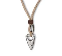 LOCAL LEAGUE Collier en Corde de Chanvre & Pendentif métallique en forme de POINTE DE FLÈCHE ‘OCEAN HUNTERS’ pour Homme, pour Petit ami, Surfeurs, Copain, Vacances Festival Voyage, 56 cm
