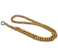 LOCAL LEAGUE Collier en Perles de Surf avec un Pendentif Métallique rond au look Cool LIFEGUARD AUSTRALIA pour Homme - NATUREL Perles de Bois Tropical, pour Petit ami, Copain, Vacances Fête