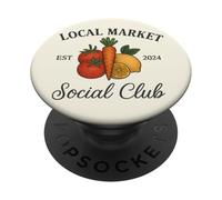 Local Market Social Club Veggie Citron Carotte Tomate PopSockets PopGrip Adhésif