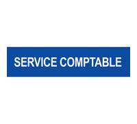 Local Service Comptable Bleu (15x3.5cm) - Sticker/Autocollant