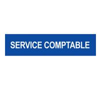 Local SERVICE COMPTABLE bleu (29x7cm) - Sticker/autocollant
