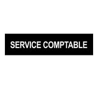 Local Service Comptable Noir (29x7cm) - Sticker/Autocollant