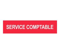 Local Service Comptable Rouge (29x7cm) - Sticker/Autocollant