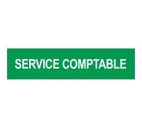 Local Service Comptable Vert (15x3.5cm) - Sticker/Autocollant