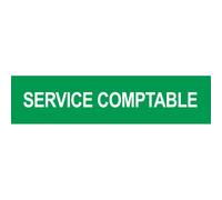 Local Service Comptable Vert (29x7cm) - Sticker/Autocollant