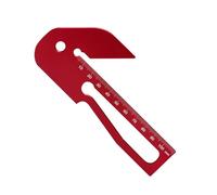 Localisateur de centre carré pour le travail du bois - Angle droit de 45/90 degrés - Jauge de ligne en aluminium - Règle de charpentier - Outil de mesure de traceur - Cercles en aluminium