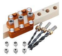 Localisateur de Centre pour Travail du Bois | Outil Localisateur De Poinçon Pour Joints Menuiserie,Gabinet de Centrage Guide de Perçage pour Professionnels Amateurs Débutants Adultes