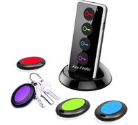 Localisateur de clés, 80 DB sans Fil RF avec portée de Travail de 39,6 m, télécommande avec Lampe de Poche LED, support de Base