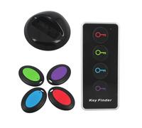 Localisateur de clés avec son, détecteurs de clés et trackers - 85 dB détecteur d'alarme de clé avec son, 4 récepteurs et lampe de poche porte-clés outil de télécommande de portée de 131 pieds