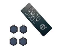 Localisateur de clés DC 2 V-3,6 V avec étiquettes de suivi 75-85 dB sonore et lumière clignotante Max 37,6 m Télécommande pour portefeuille, téléphone, animaux domestiques