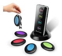Localisateur de clés sans fil avec lumière LED - Tracker facile à utiliser pour les personnes âgées - Localisez les clés, téléphones, portefeuilles et télécommandes - Dispositif de suivi avec 4
